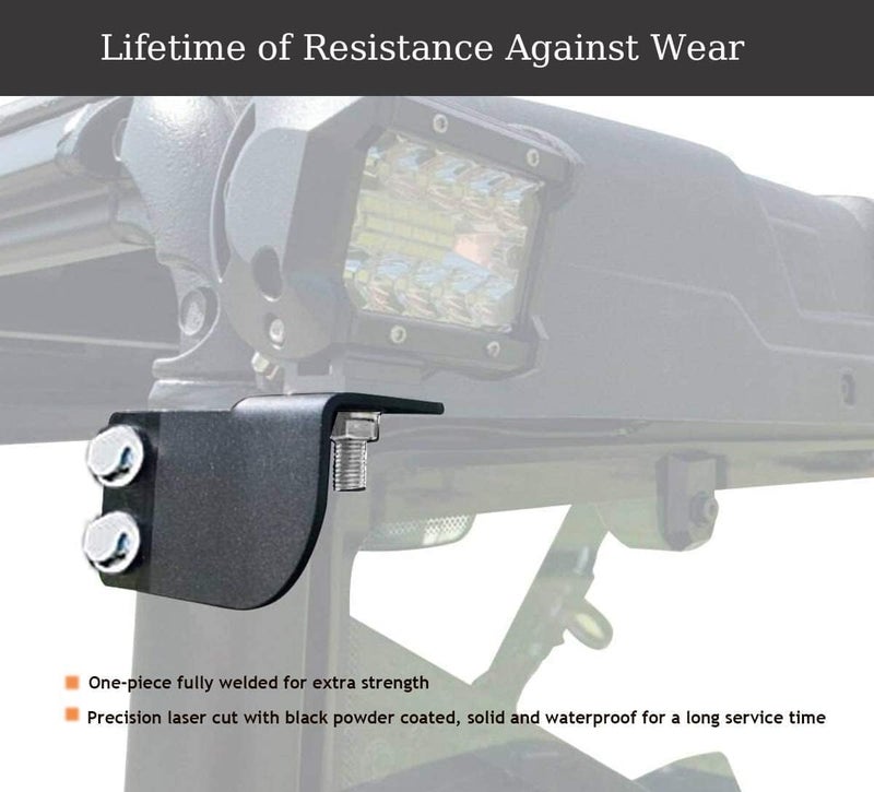 DarSeity Ranger Backup Light Bracket, Roll Cage of Rear Roof Pillar Reverse Light Pod Mount Compatible with Polaris Ranger 570 800 900 1000 XP Crew Full Size 2013-2024 - Image 2